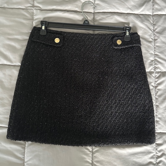 Michael Kors Black Tweed Sparkle Mini Skirt – Size 10 - Picture 3 of 14